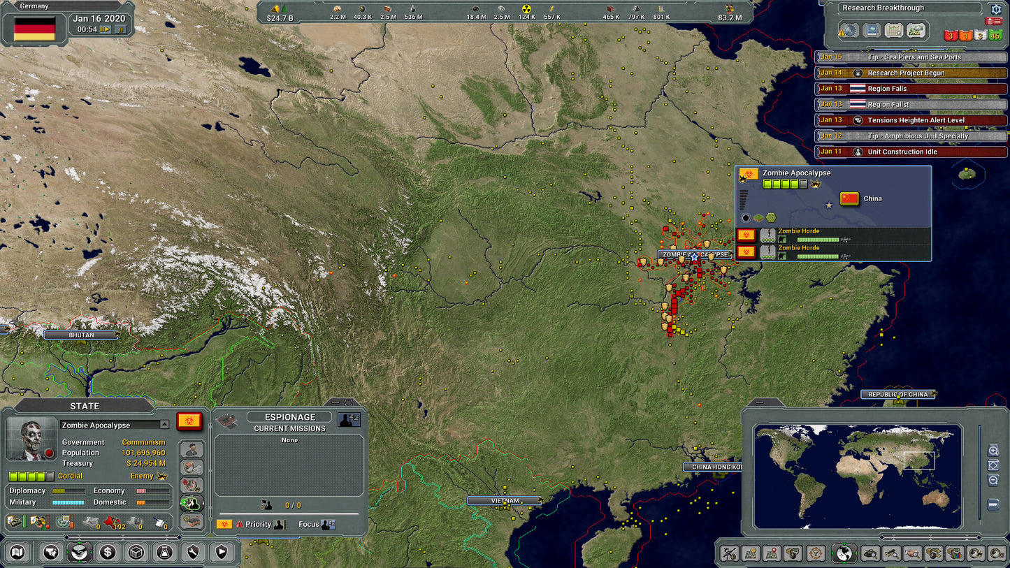 Supreme Ruler Global Outbreak PC Steam CD Key  REGION FREE BattleGoat Studios - [Email/Instant Delivery]