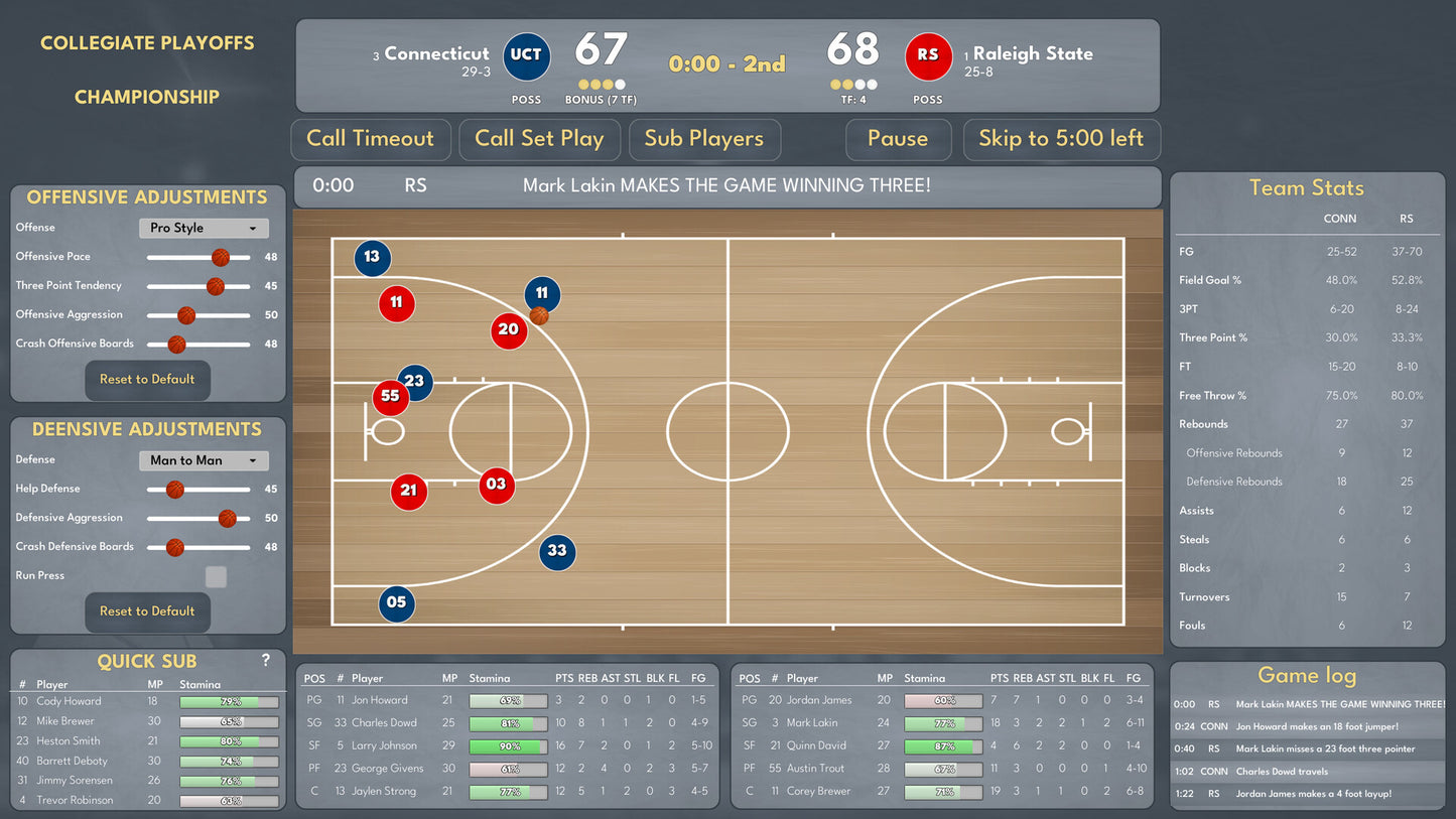 College Basketball Manager PC Steam CD Key  REGION FREE Lunacien - [Email/Instant Delivery]