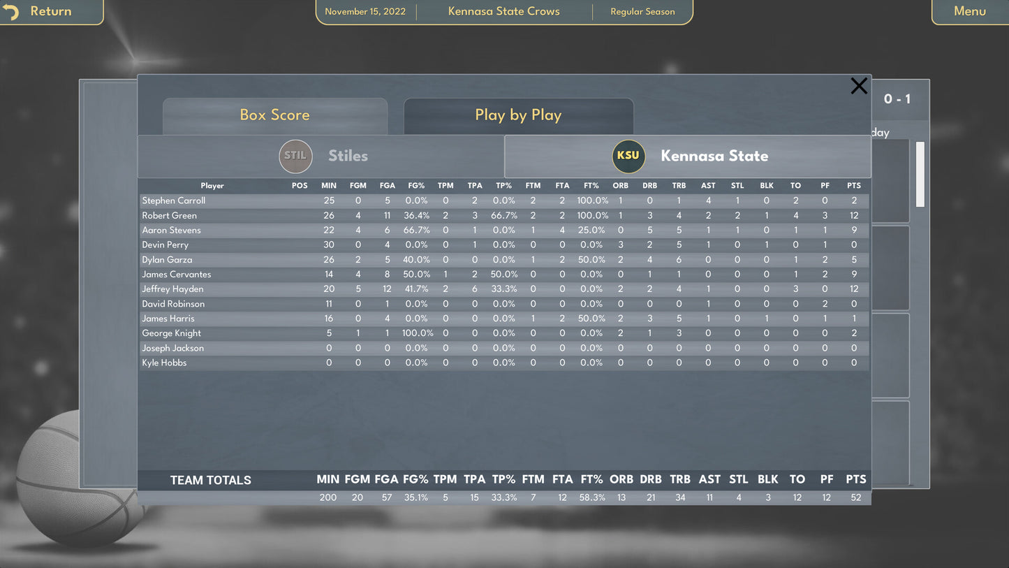 College Basketball Manager PC Steam CD Key  REGION FREE Lunacien - [Email/Instant Delivery]