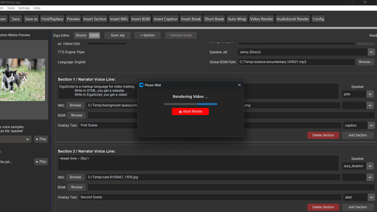 EigaScript: Script-Based Video/Audiobook Maker PC Steam CD Key  REGION FREE EigaScript Inc. - [Email/Instant Delivery]