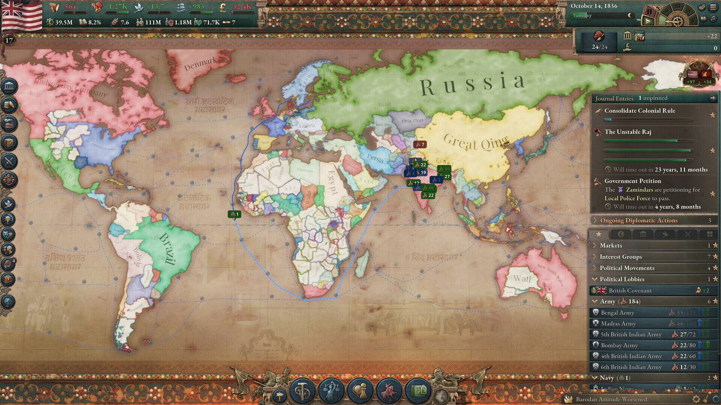 Victoria 3: Pivot of Empire (PC) - Steam Key - NORTH AMERICA  [Email/Instant Delivery]