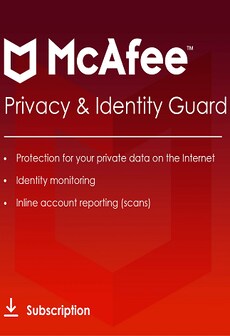 McAfee Privacy & Identity Guard (PC) (1 Device, 1 Year)  - McAfee Key - GLOBAL  [Email/Instant Delivery]