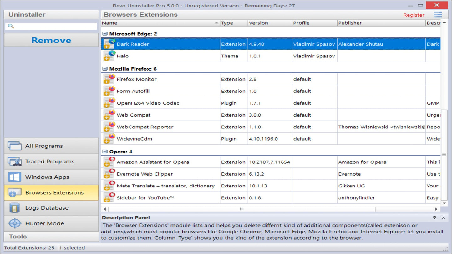 Revo Uninstaller Pro 5 (1 PC, 1 Year) - revouninstaller Key - GLOBAL  [Email/Instant Delivery]