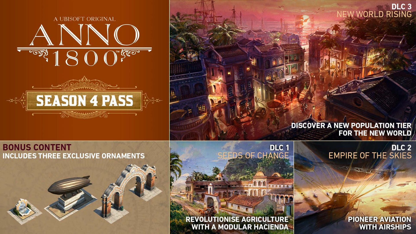 Anno 1800 Season 4 Pass (PC) - Steam Gift - GLOBAL  [Email/Instant Delivery]
