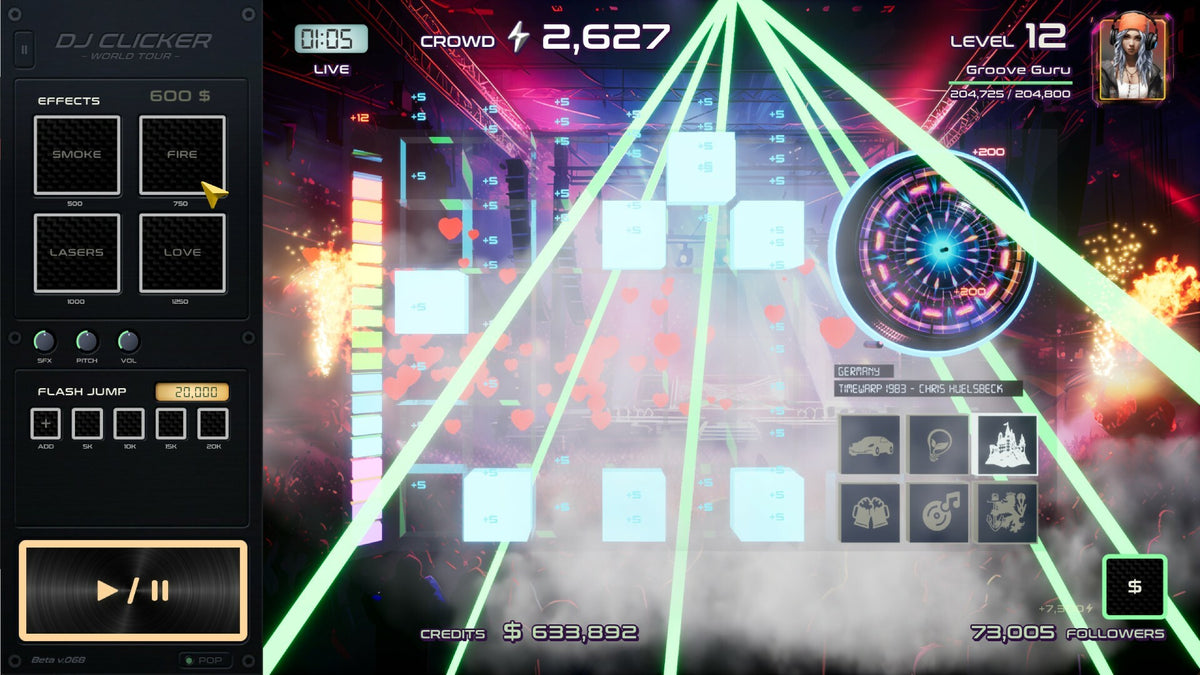 DJ Clicker - World Tour PC Steam CD Key  REGION FREE Rockshurt  Games - [Email/Instant Delivery]