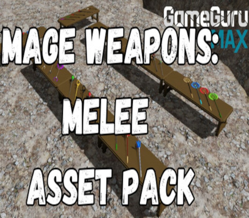 GameGuru MAX - Low Poly Asset Pack - Mage Weapons: Melee DLC PC Steam CD Key  REGION FREE TheGameCreators - [Email/Instant Delivery]