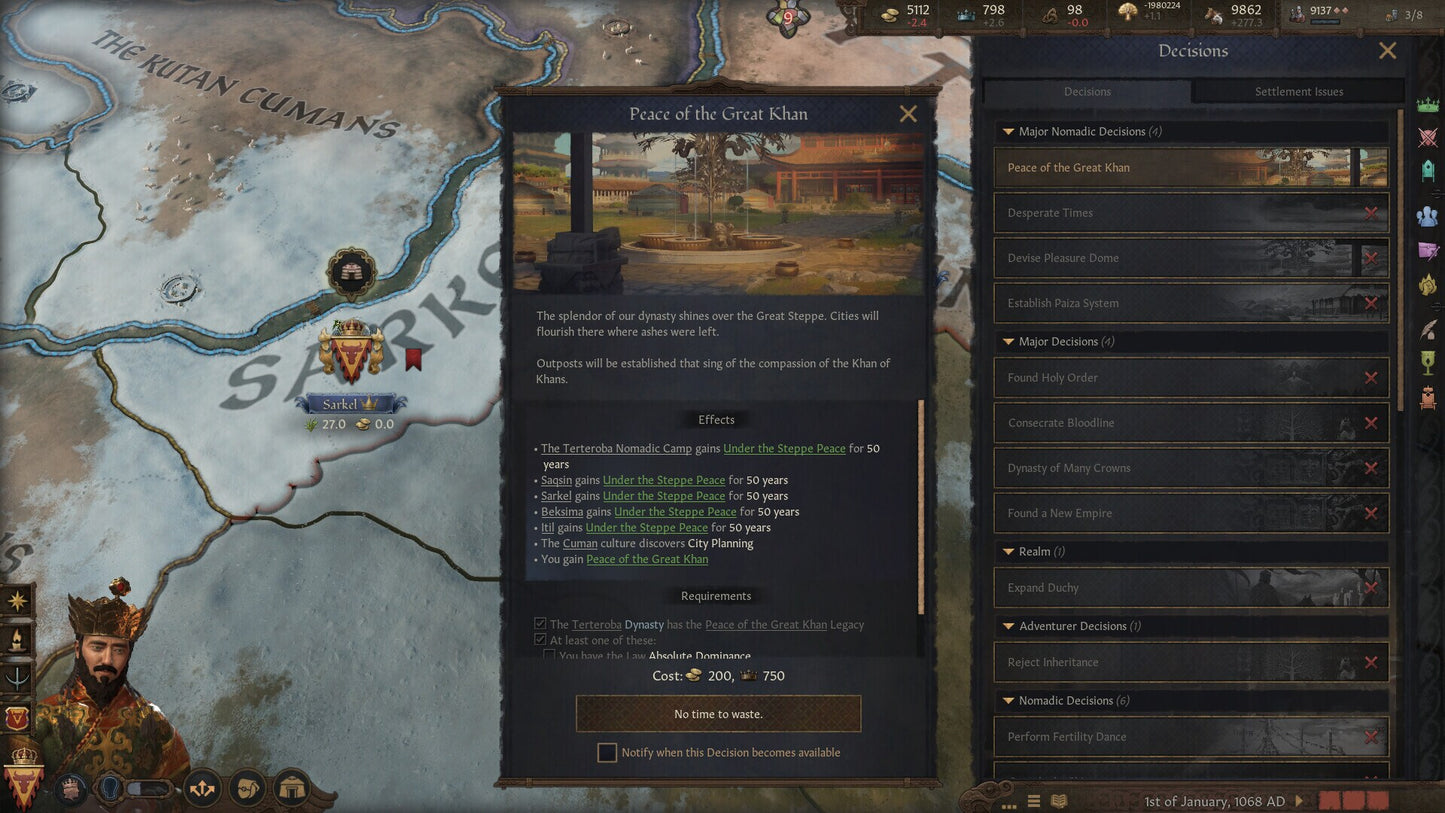 Crusader Kings III: Khans of the Steppe (PC) - Steam Key - GLOBAL  [Email/Instant Delivery]