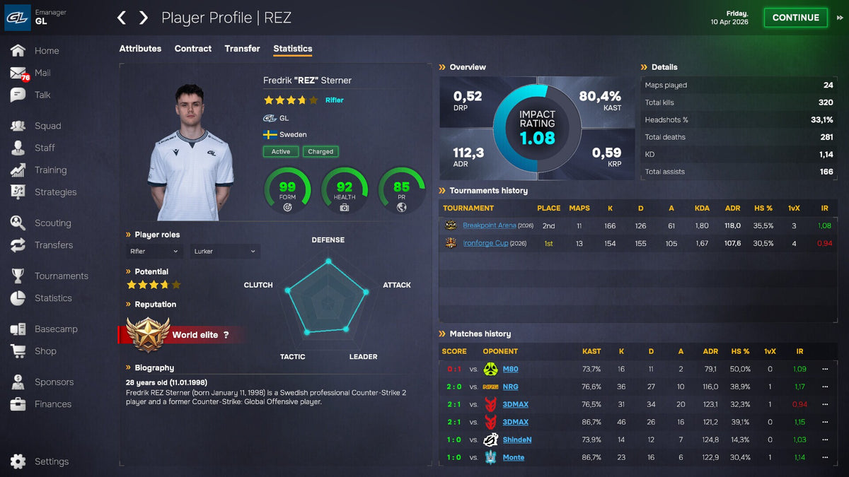 Esports Manager 2026 (PC) - Steam Key - GLOBAL   - indie.io [Email/Instant Delivery]