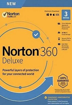Norton 360 Deluxe (3 Devices, 1 Year) - NortonLifeLock Key - UNITED STATES  [Email/Instant Delivery]