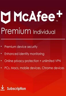 McAfee+ | Premium (PC, Android, IOS) (Individual, 1 Year) - McAfee Key - GLOBAL  [Email/Instant Delivery]