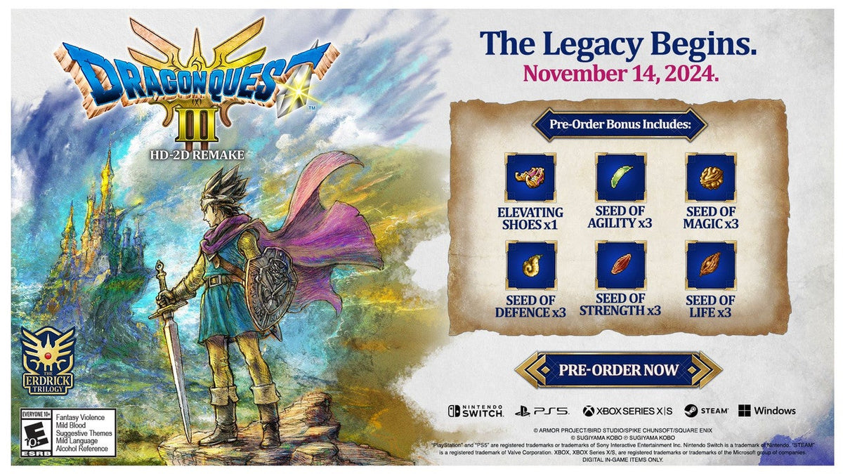 DRAGON QUEST III HD-2D Remake - Pre-order Bonus DLC EU PS5 CD Key PlayStation 5 -  EUROPE SQUARE ENIX CO. - [Email/Instant Delivery]