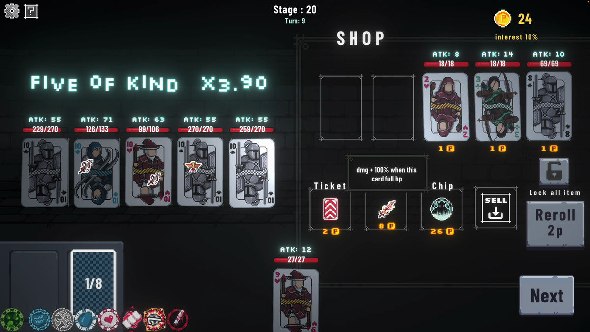 Poker Dungeon : Joker's Madness PC Steam CD Key  REGION FREE fishbone games - [Email/Instant Delivery]