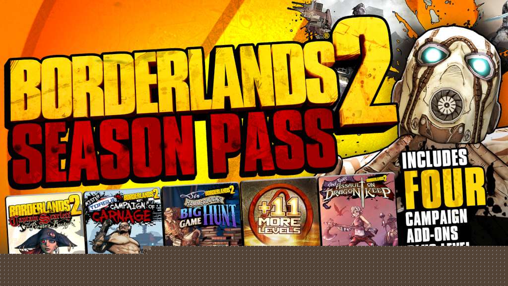 Borderlands 2 - Season Pass DLC EU PC Steam CD Key   EUROPE - all countries 2K - [Email/Instant Delivery]