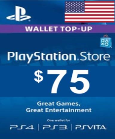 Playstation Network Card (PSN) 75 USD (US)   Playstation [Email/Instant Delivery]
