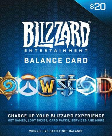Battle.net 20 USD Gift Card   Blizzard - PC Download [Email/Instant Delivery]