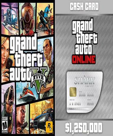 Grand Theft Auto V GTA V &amp; Great White Shark Cash Card   Rockstar Social Club - PC Download [Email/Instant Delivery]