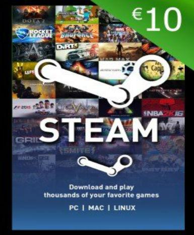 Steam Gift Card 10 EUR   Steam - PC Download [Email/Instant Delivery]