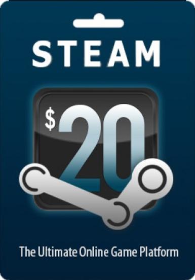 Steam Gift Card 20 USD   Steam - PC Download [Email/Instant Delivery]