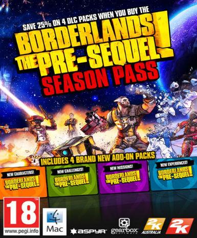 Borderlands: The Pre-Sequel Season Pass (MAC) DLC   Steam - PC Download [Email/Instant Delivery]