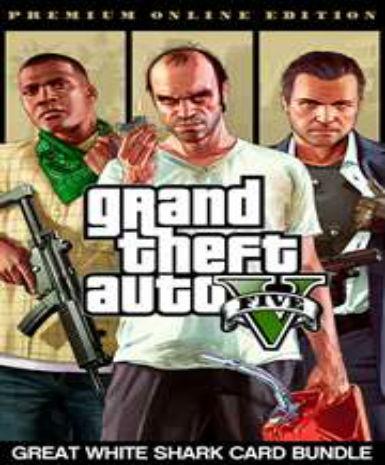 Grand Theft Auto V GTA 5 - Premium Online Edition &amp; Great White Shark Card Bundle   Rockstar Social Club - PC Download [Email/Instant Delivery]