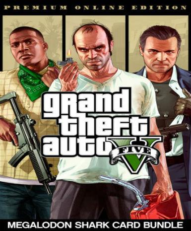 Grand Theft Auto V GTA 5 - Premium Online Edition &amp; Megalodon Shark Card Bundle   Rockstar Social Club - PC Download [Email/Instant Delivery]